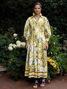 SARA ROKA Pineapple Lissy Shirt Dress Sizec44